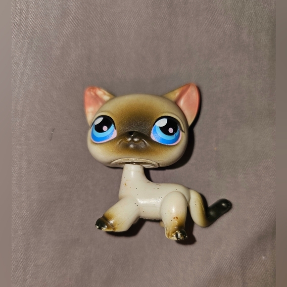 LITTLEST PET SHOP SIAMESE CAT RETIRED HUB KITTEN # 5 RARE HTF 50464 - Picture 1 of 5
